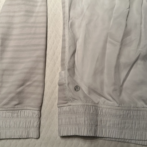 Size 8 - Lululemon white and light grey zip up. - Picture 6 of 6